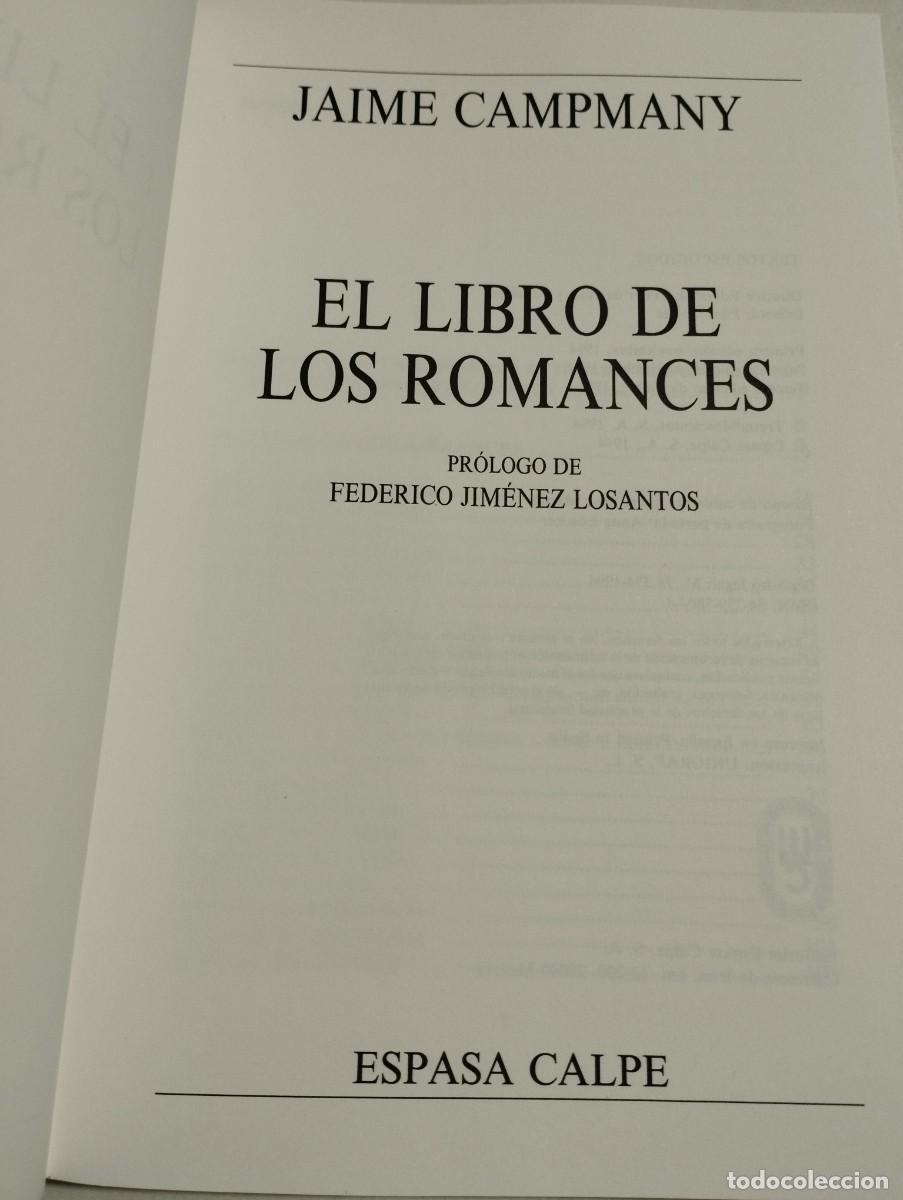 Libros de segunda mano: EL LIBRO DE LOS ROMANCES (JAIME CAMPMANY) - Foto 2