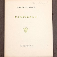 Libros de segunda mano: JOSEP SEBASTIÀ PONS: CANTINELA - ED. DE 150 EX. NUM.. Lote 382168234