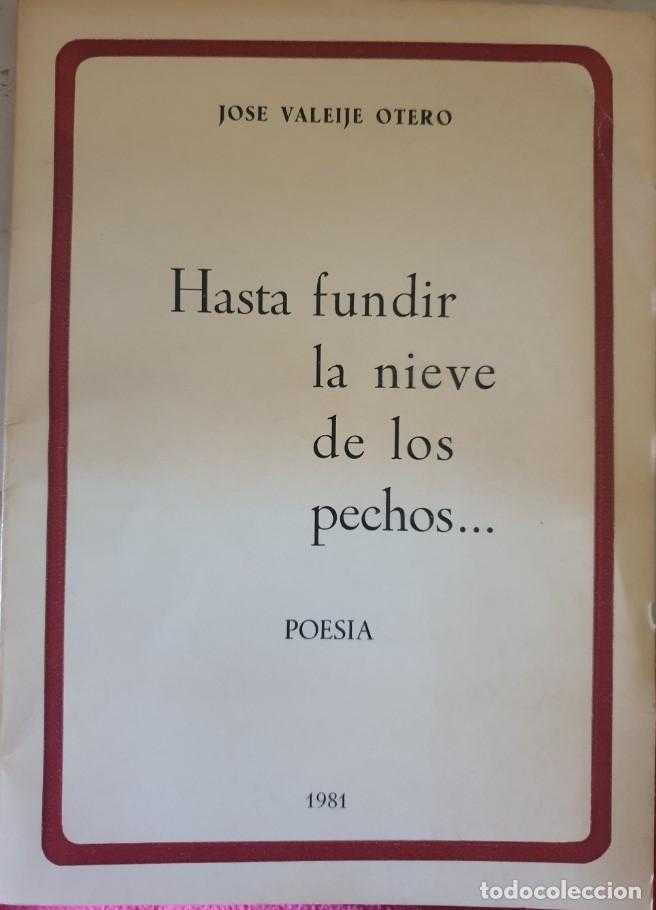 Libri di seconda mano: HASTA FUNDIR LA NIEVE DE LOS PECHOS. POESIA. - VALEIJE OTERO, Jose.