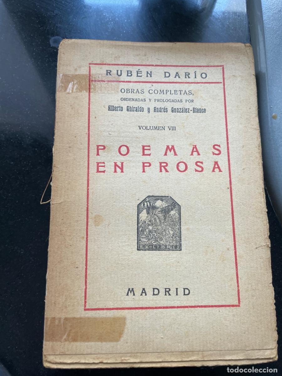 Libros de segunda mano: Poemas en prosa de Rub&eacute;n Dario - Foto 1