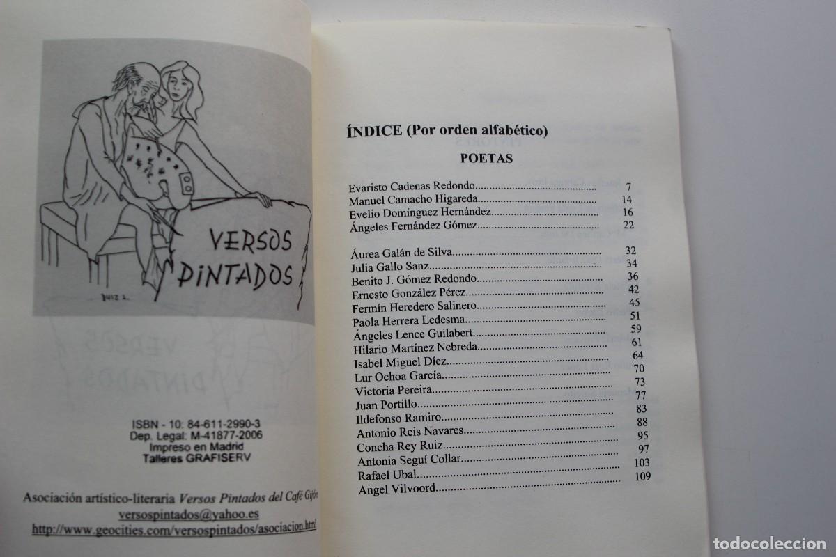 Libros de segunda mano: VERSOS PINTADOS DEL CAF&Eacute; GIJON - Foto 2