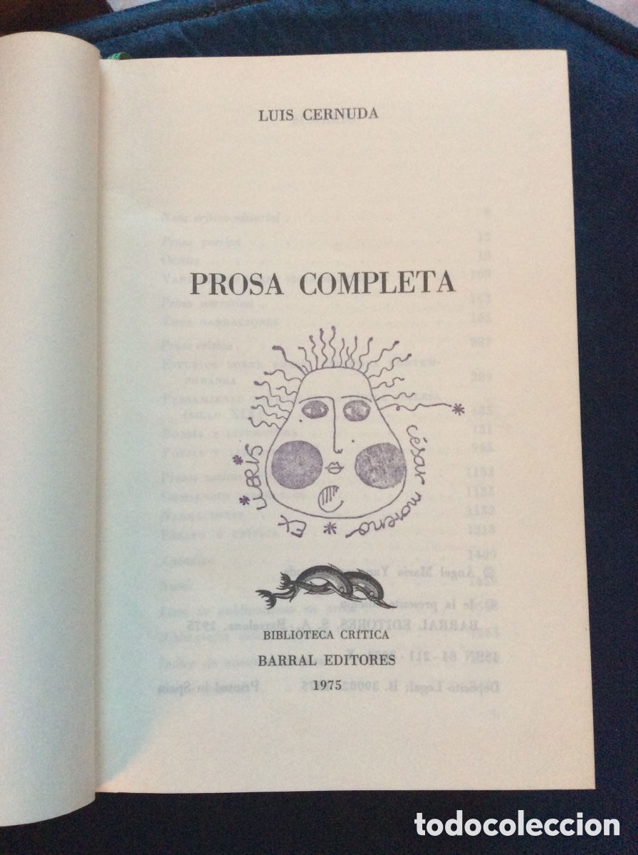 Libros de segunda mano: POESIA COMPLETA. PROSA COMPLETA. 2 VOLS. LUIS CERNUDA. - Foto 2