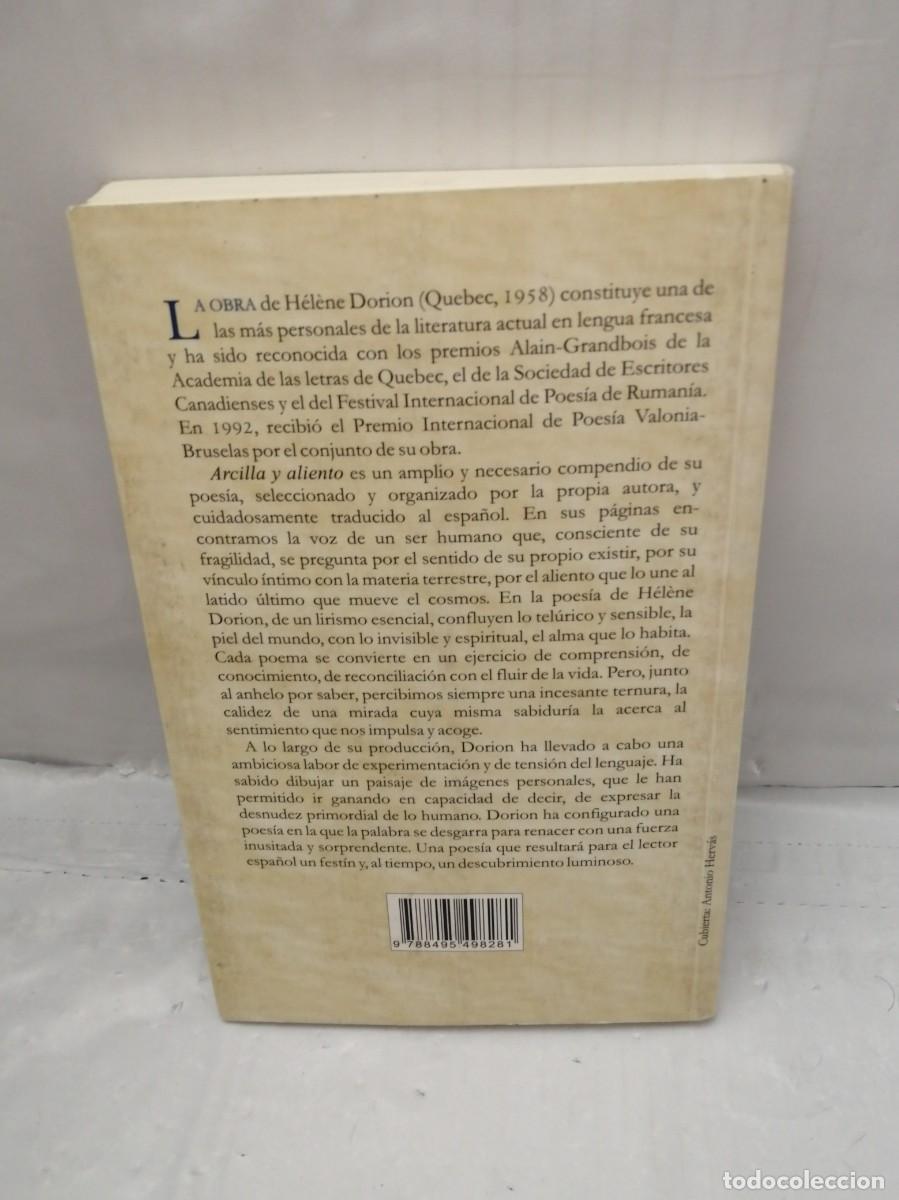 Libros de segunda mano: ARCILLA Y ALIENTO: ANTOLOG&Iacute;A 1983-2001 - Foto 2
