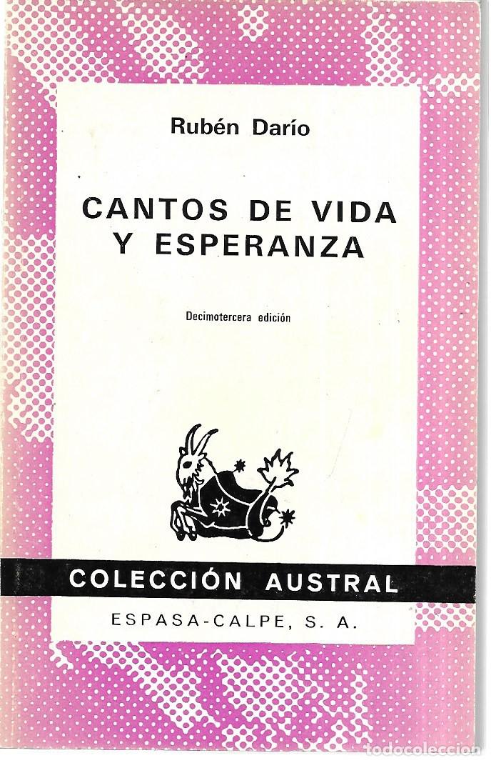 Libros de segunda mano: Rub&eacute;n Dar&iacute;o. Cantos de vida y esperanza - Foto 1