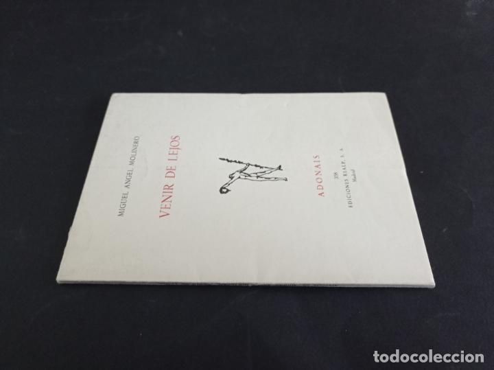 Libri di seconda mano: 1978 - MIGUEL ANGEL MOLINERO. Venir de lejos - PRIMERA EDICI&Oacute;N, DEDICADO POR EL AUTOR