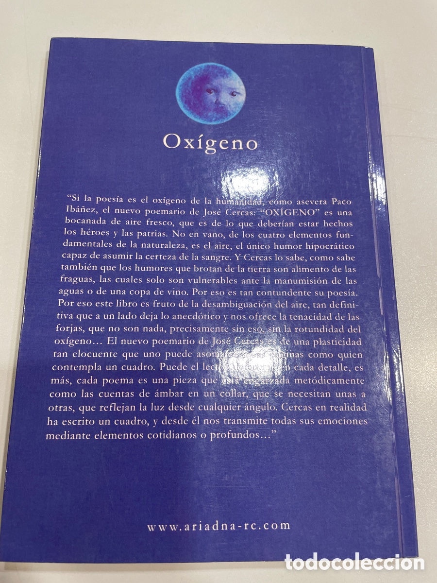 Libros de segunda mano: Ox&iacute;geno Jos&eacute; Cercas - Foto 2
