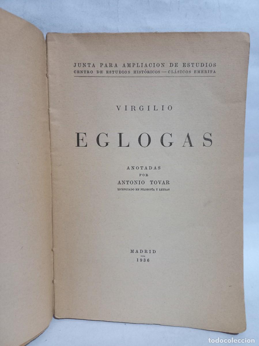 Libros de segunda mano: Virgilio - Eglogas - Primera edici&oacute;n - 1936 - Foto 2