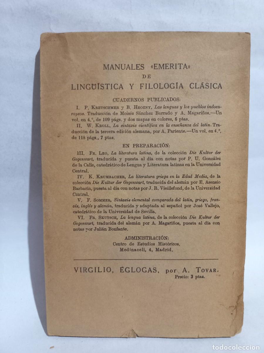 Libros de segunda mano: Virgilio - Eglogas - Primera edici&oacute;n - 1936 - Foto 3