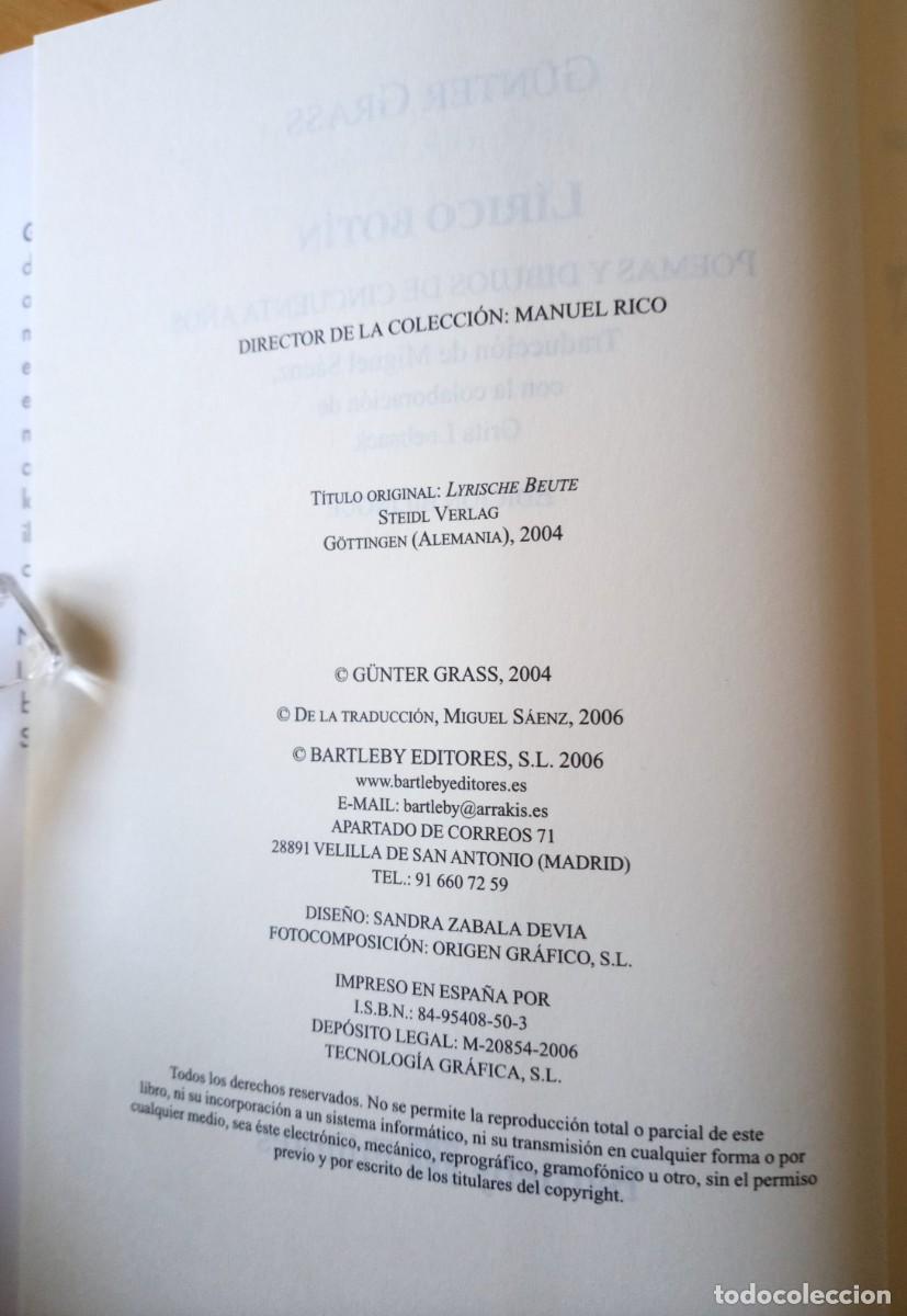 Libros de segunda mano: GUNTER GRASS LIRICO BOTIN - Foto 5