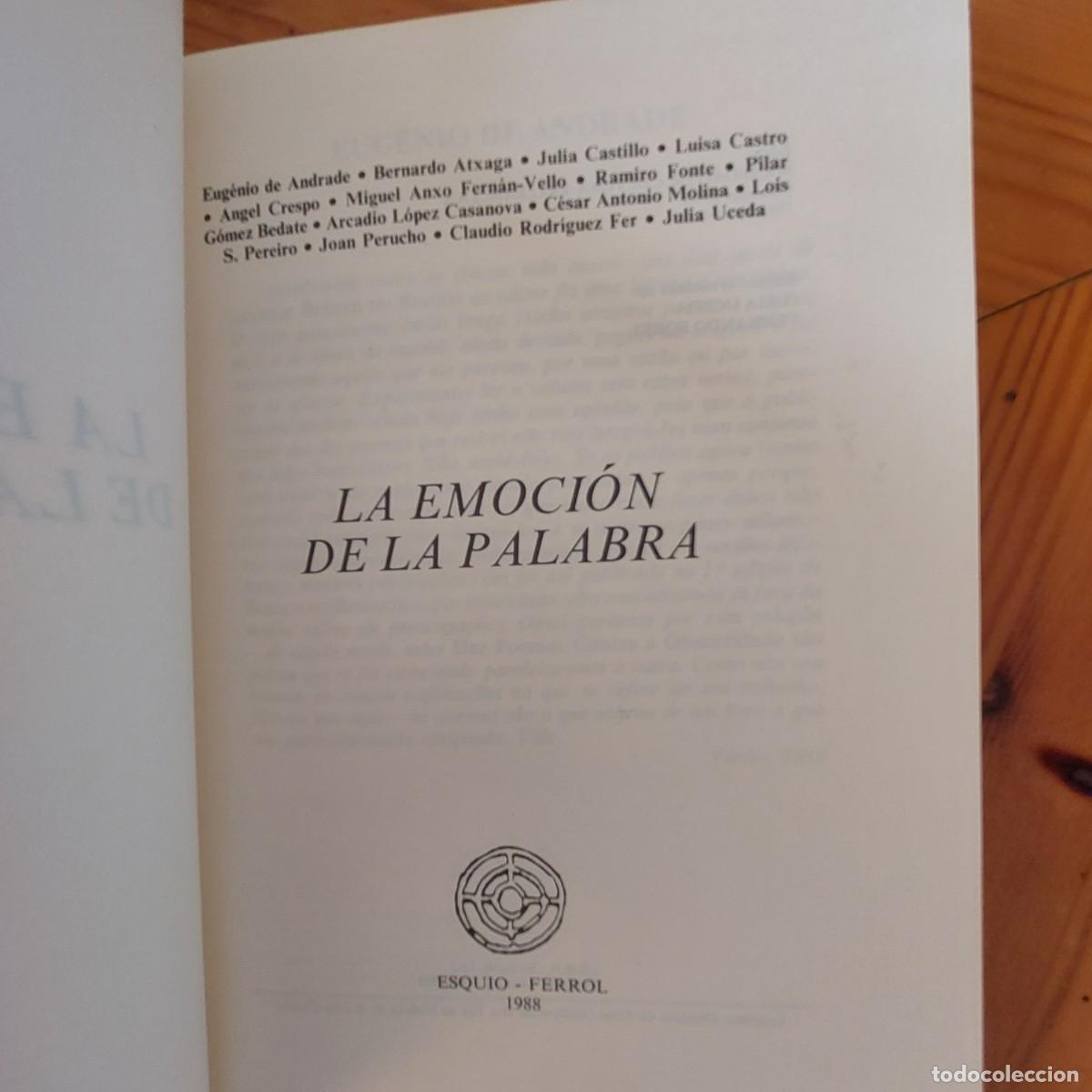 Libros de segunda mano: LA EMOCI&Oacute;N DE LA PALABRA - Foto 5