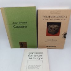 Libros de segunda mano: TRES LIBROS JOAN BROSSA POESIA POESIES. Lote 400005259
