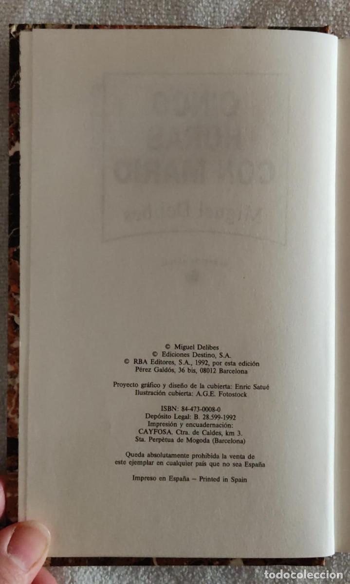 Libros de segunda mano: CINCO HORAS CON MARIO. - Foto 4