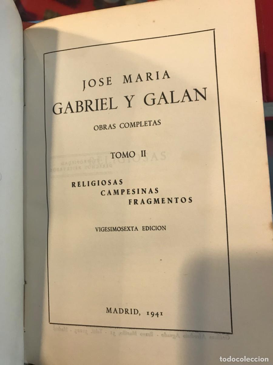 Libros de segunda mano: GABRIEL Y GAL&Aacute;N. OBRAS COMPLETAS. 1941 - Foto 3