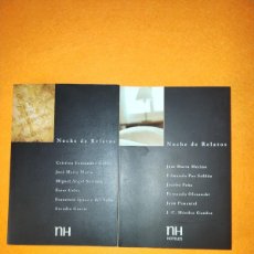 Libros de segunda mano: NOCHE DE RELATOS. Nº 16 Y 19. NH HOTELES 2002