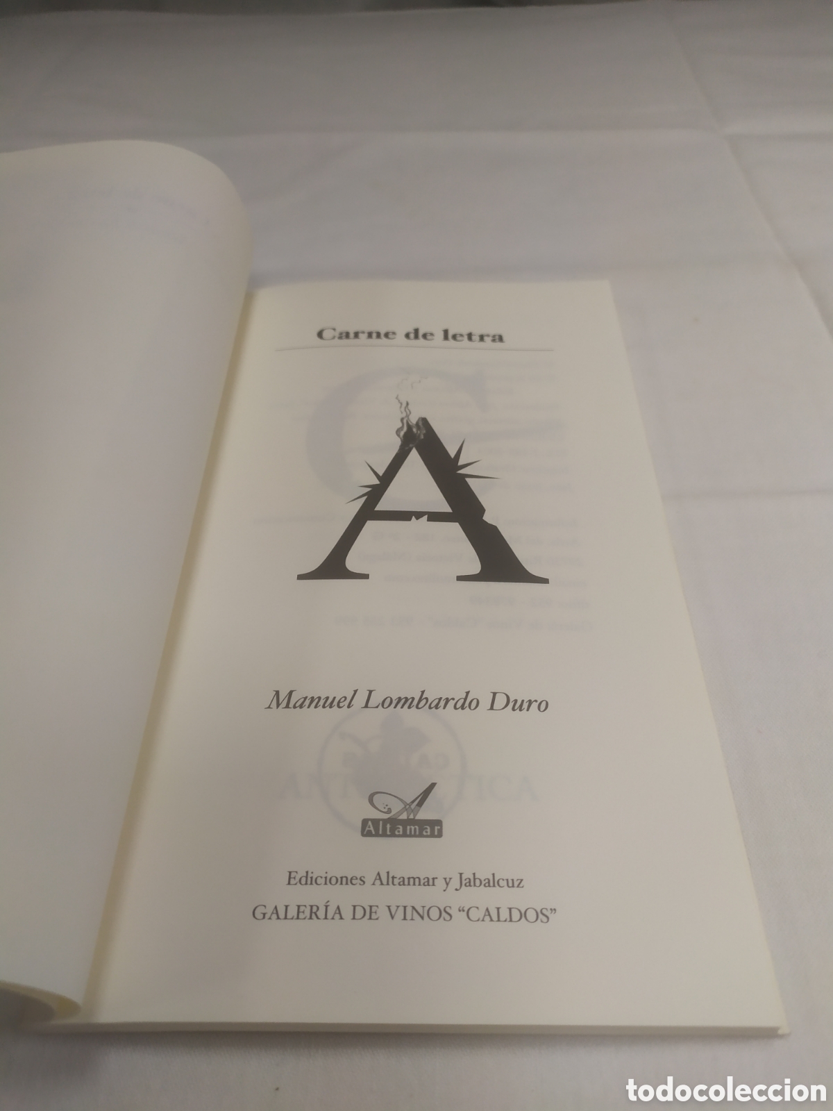 Libros de segunda mano: Carne de letra. Manuel Lombardo, 2004 - Foto 3