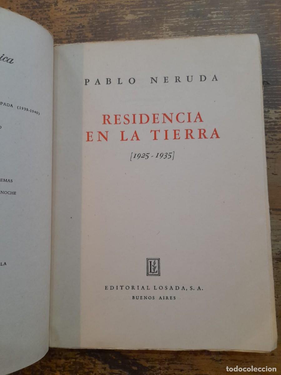 Libros de segunda mano: Residencia en la Tierra, Pablo Neruda - Foto 2