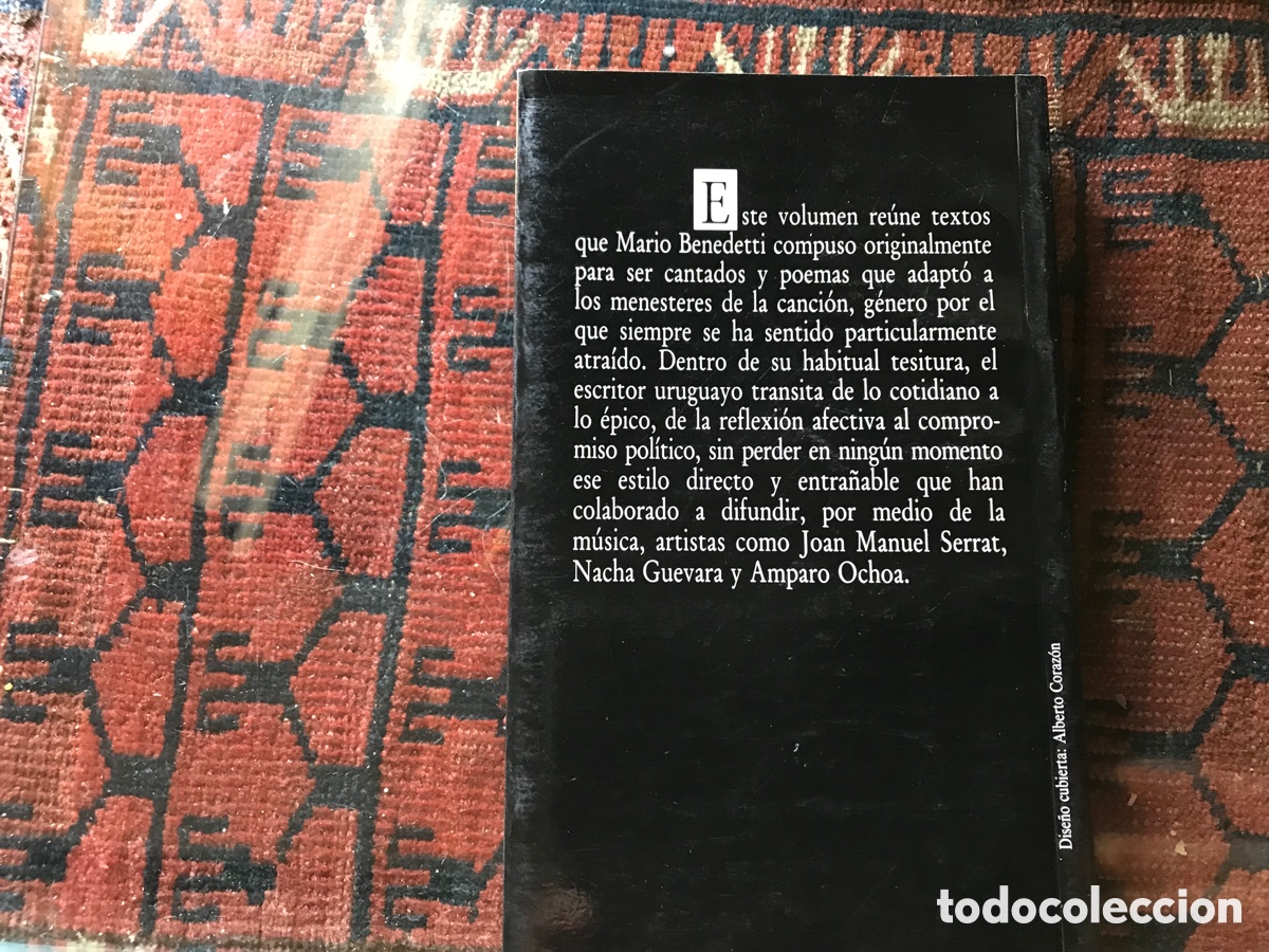 Libros de segunda mano: Canciones del m&aacute;s ac&aacute;. Mario Benedetti. Visor. Ex libris - Foto 3