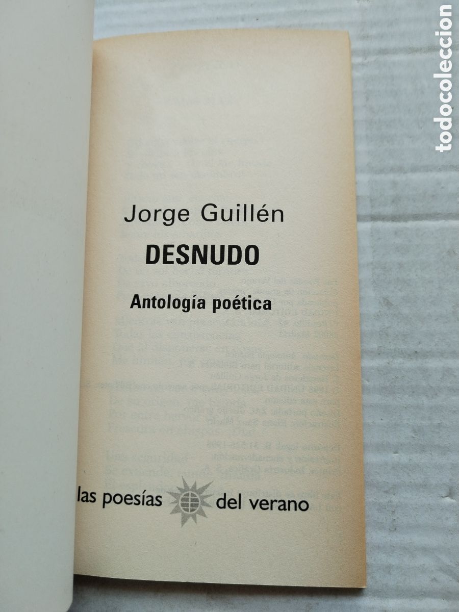 Libros de segunda mano: DESNUDO/JORGE GUILLEN - Foto 2