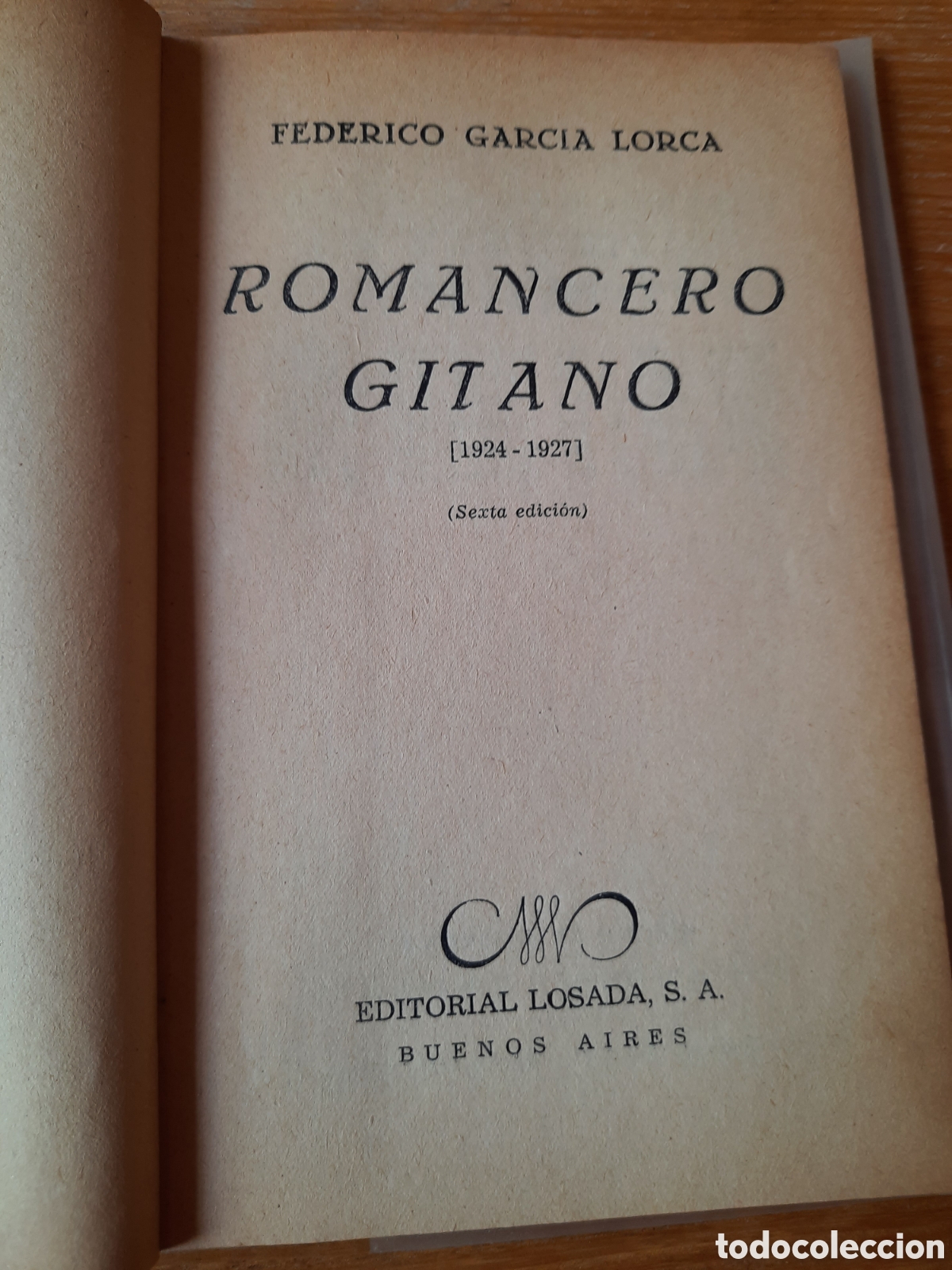 Libros de segunda mano: Federico Garc&iacute;a Lorca. Romancer gitano. 1953. Ed. Losada. - Foto 2
