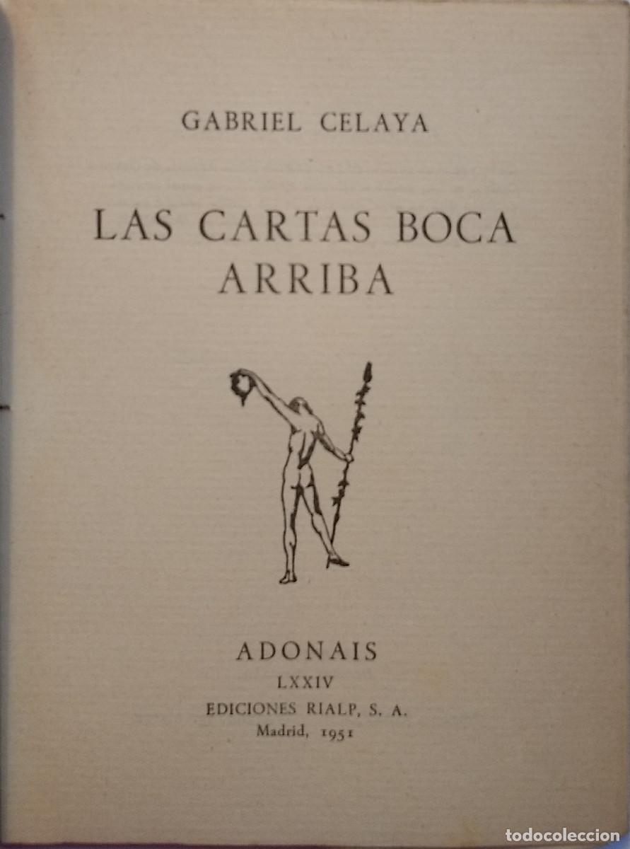 Libros de segunda mano: Las cartas boca arriba - CELAYA GABRIEL - Foto 1