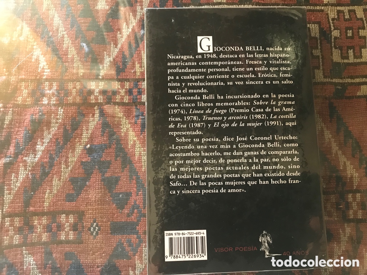 Libros de segunda mano: El ojo de la mujer. Gioconda Belli. Visor - Foto 3