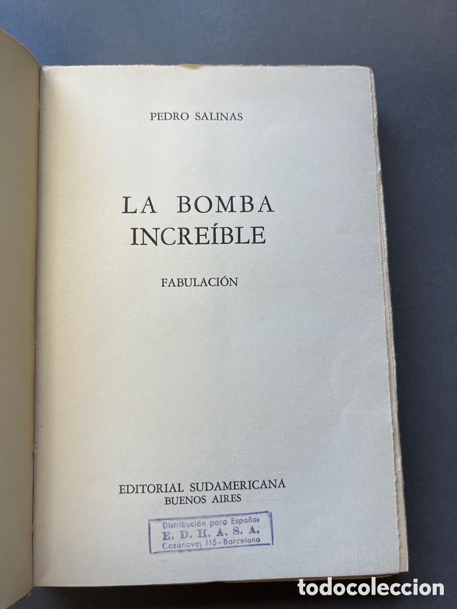 Libros de segunda mano: La Bomba Increible. Pedro Salinas. (1950) - Foto 5