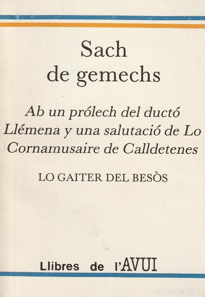 Libros de segunda mano: Sach de gemechs (Lo gaiter del Bes&ograve;s). - Foto 1