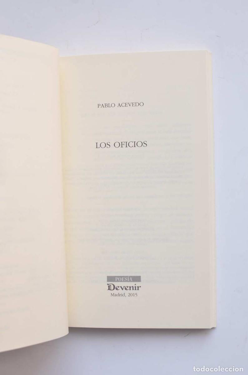 Libros de segunda mano: Los oficios - ACEVEDO, Pablo - Foto 2