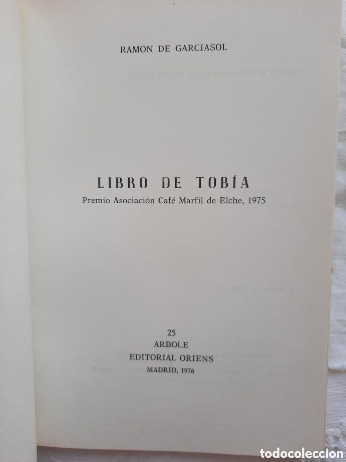 Libros de segunda mano: Libro de Tob&iacute;as / RAMON DE GARCIASOL - Foto 2