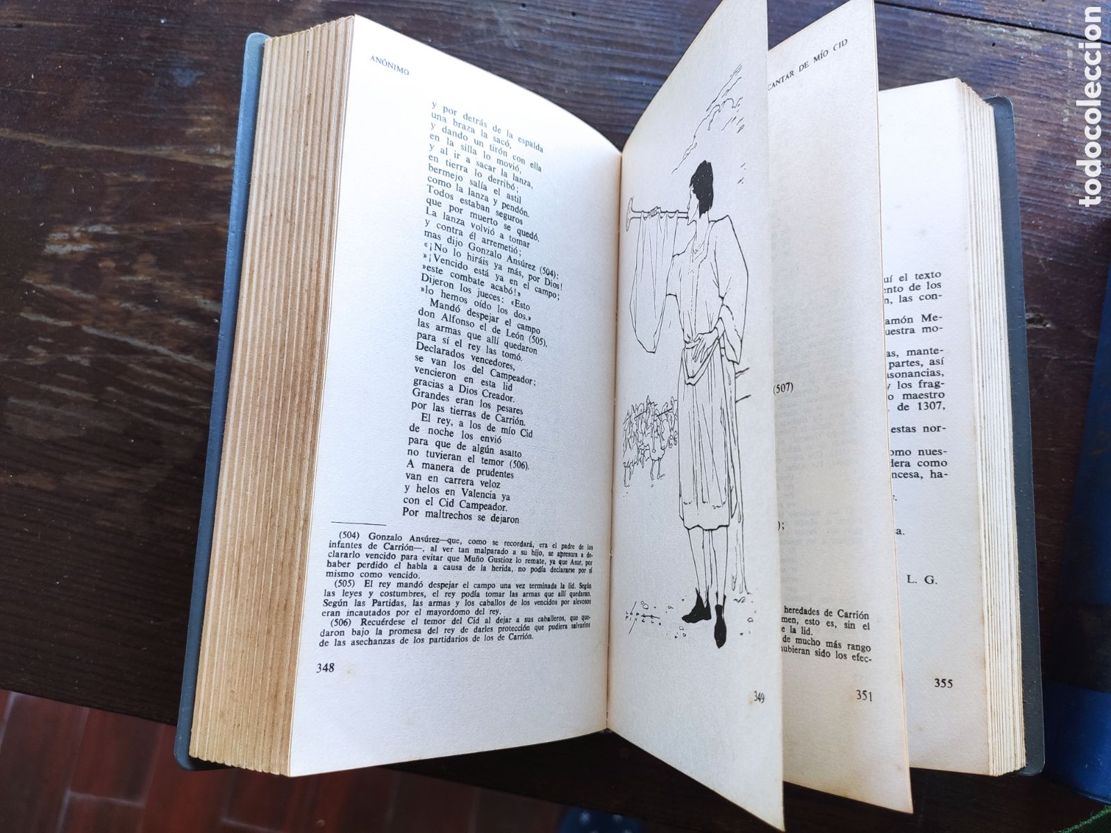 Libros de segunda mano: 1967. El Cantar del M&iacute;o Cid y La Divina Comedia - Foto 2