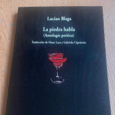 Libros de segunda mano: LA PIEDRA HABLA, LUCIAN BLAGA, COLECCION VISOR DE POESIA