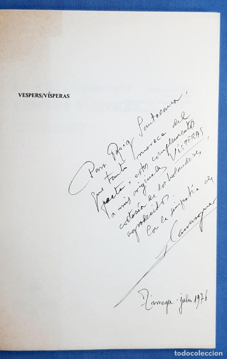 Libros de segunda mano: VESPERS - V&Iacute;SPERAS. FRANCISCO CARRASQUER. LUCEBERT. DEDICATORIA AUTOGRAFA. BILING&Uuml;E. 1976. - Foto 1