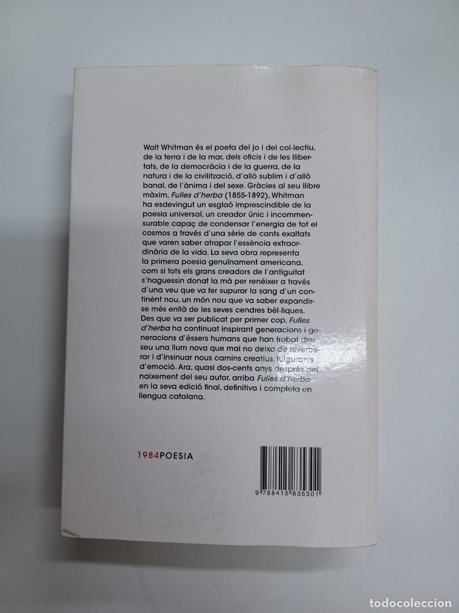 Libros de segunda mano: WHITMAN, WALT. FULLES D HERBA - Foto 2