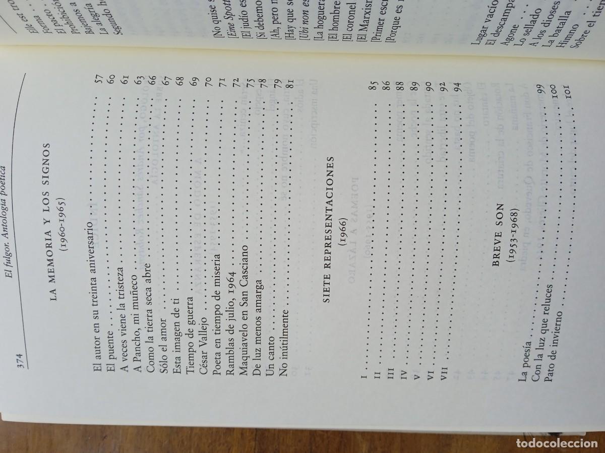 Libros de segunda mano: Jos&eacute; &Aacute;ngel Valente El fulgor - Foto 5
