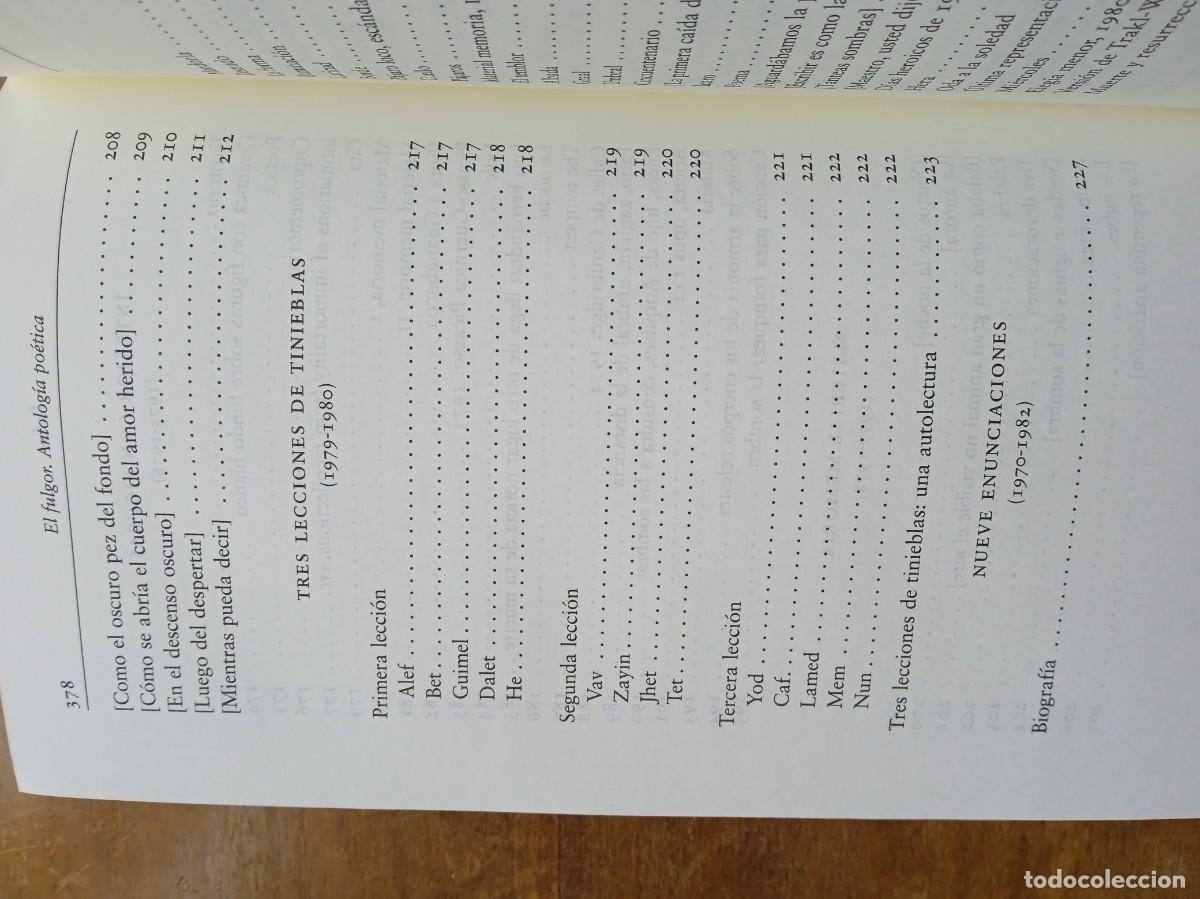 Libros de segunda mano: Jos&eacute; &Aacute;ngel Valente El fulgor - Foto 9