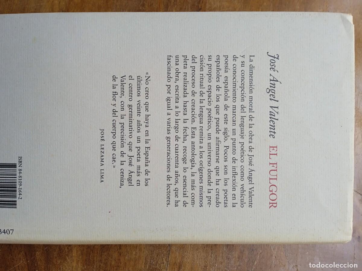 Libros de segunda mano: Jos&eacute; &Aacute;ngel Valente El fulgor - Foto 18