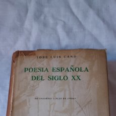 Libros de segunda mano: POESIA ESPAÑOLA DEL SIGLO XX.JOSE LUIS CANODE UNAMUNO A BLAS DE OTERO
