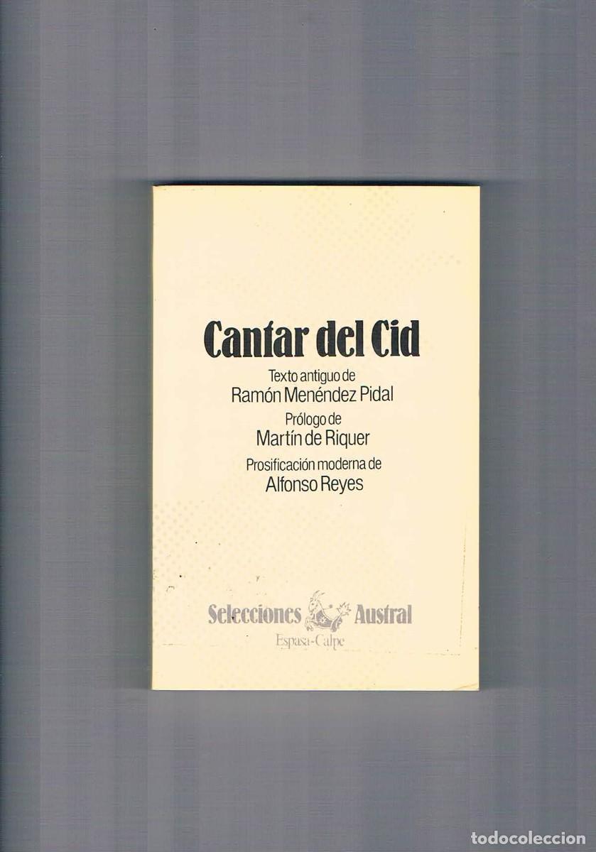 Libros de segunda mano: Cantar del Cid Selecciones Austral 1985 - Foto 1
