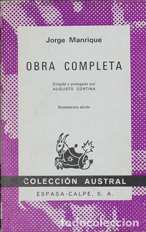Libros de segunda mano: OBRA COMPLETA (AUSTRAL 135) - MANRIQUE, JORGE - Foto 1