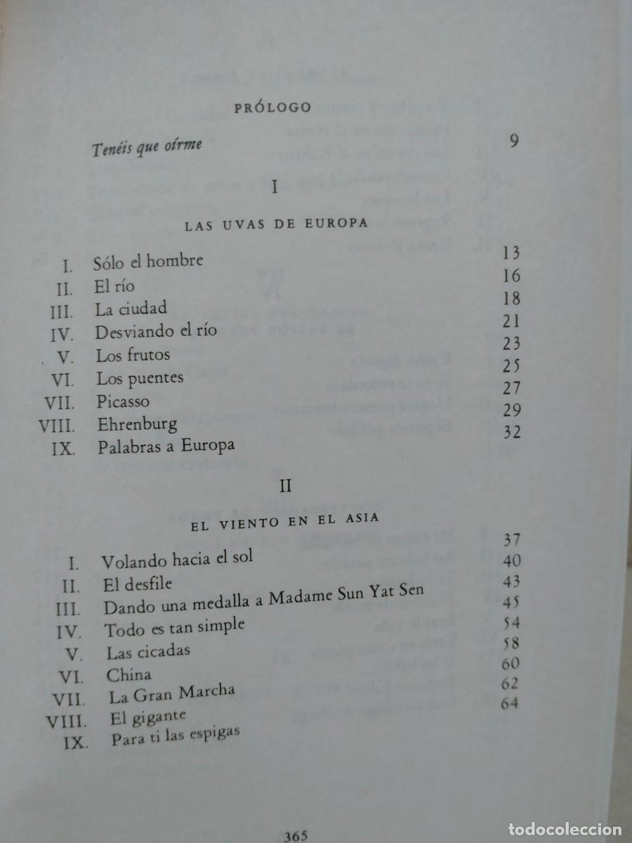 Libros de segunda mano: PABLO NERUDA. LAS UVAS Y EL VIENTO.SEIX-BARRAL - Foto 2