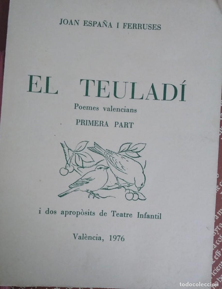 Libros de segunda mano: EL TEULAD&Iacute;. - Foto 1
