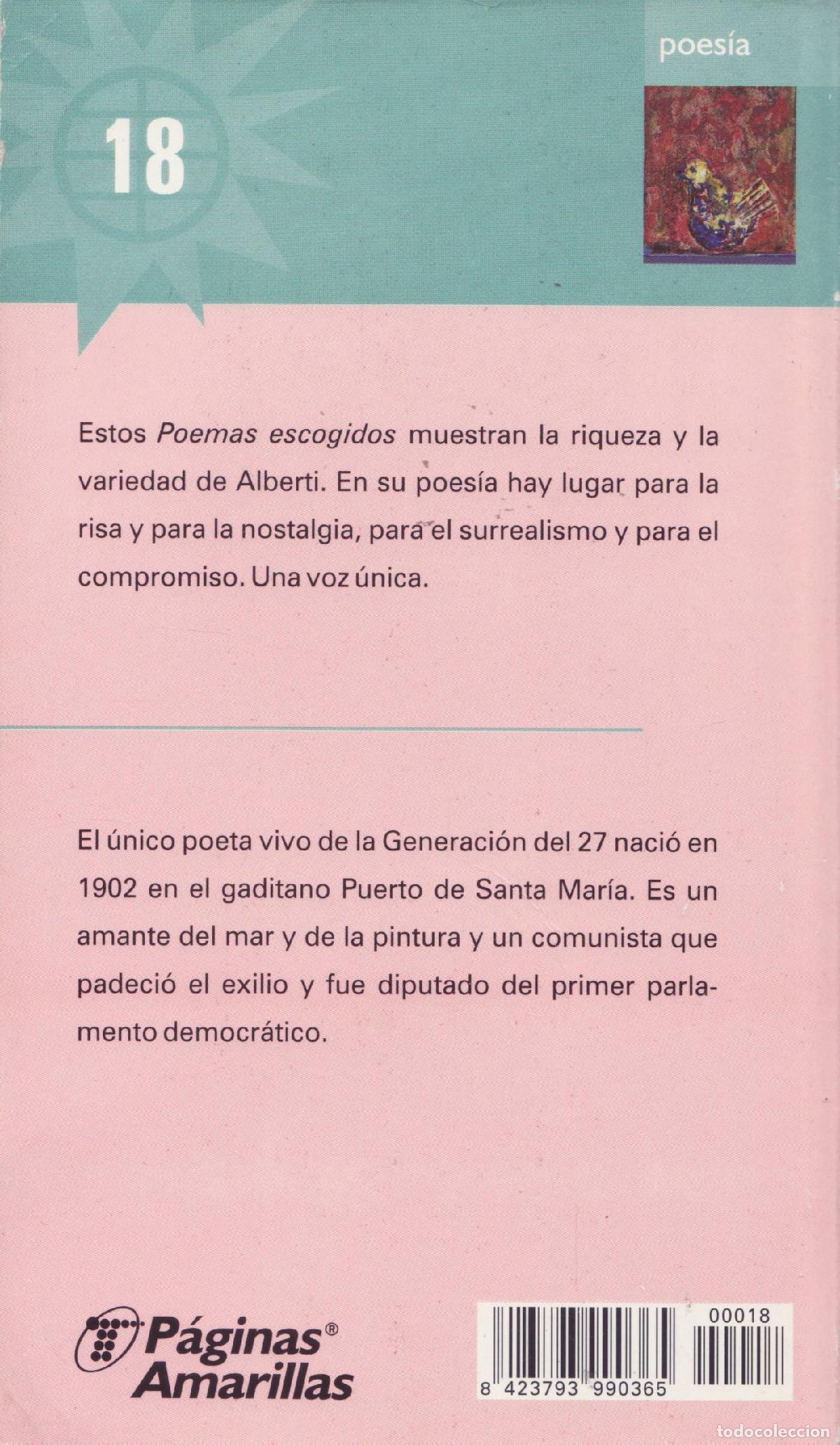 Libros de segunda mano: Poemas escogidos - Alberti, Rafael - Foto 3