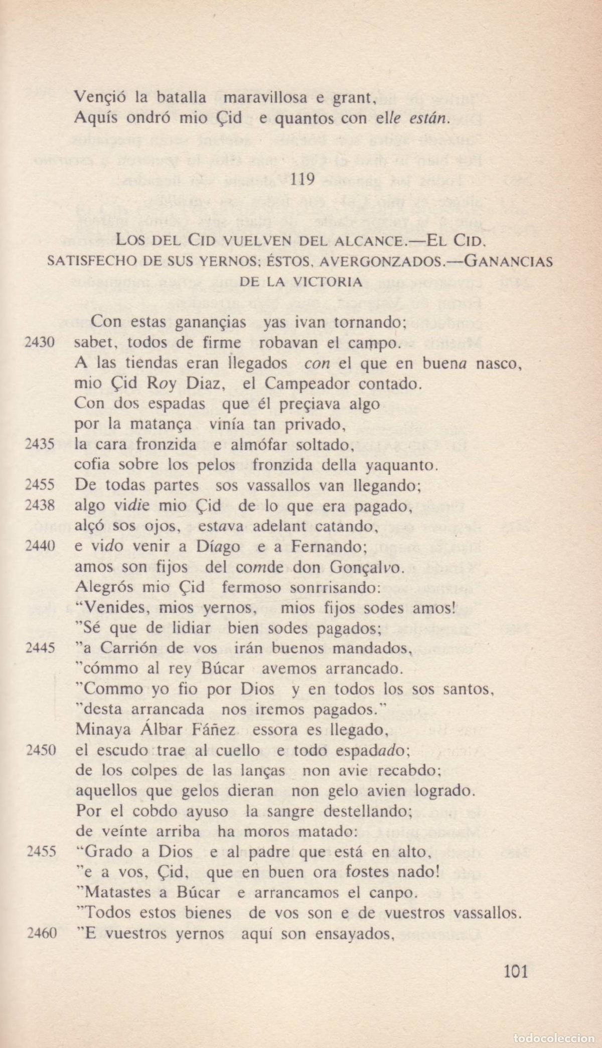 Libros de segunda mano: Cantar de Mio Cid - Anonimo - Foto 2