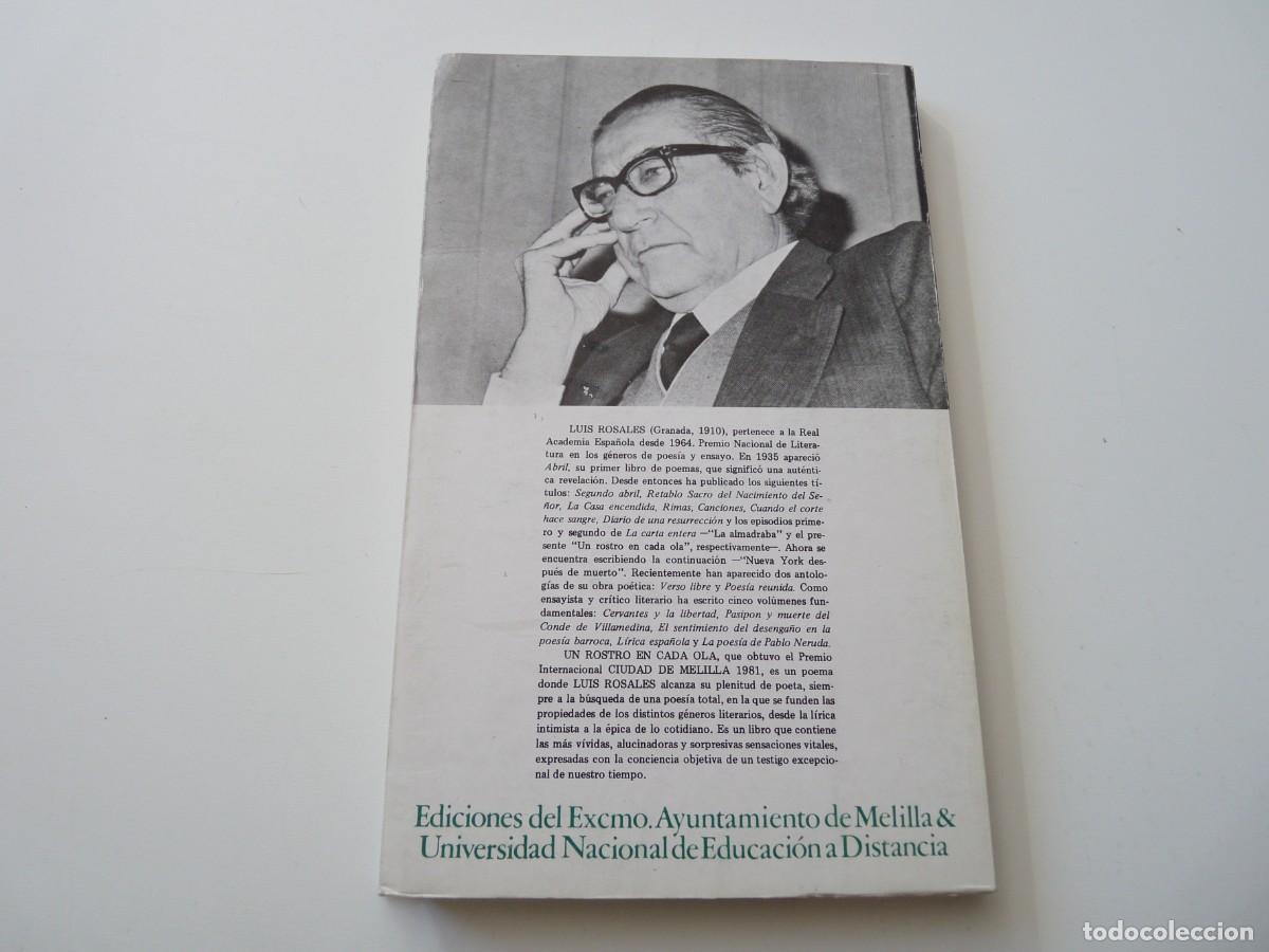 Libros de segunda mano: UN ROSTRO EN CADA OLA de LUIS ROSALES REF: 2-361 - Foto 2