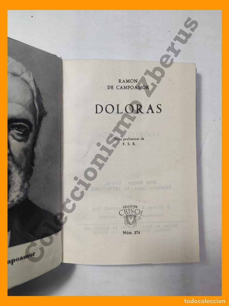 Libros de segunda mano: Doloras - Ram&oacute;n de Campoamor - Foto 1