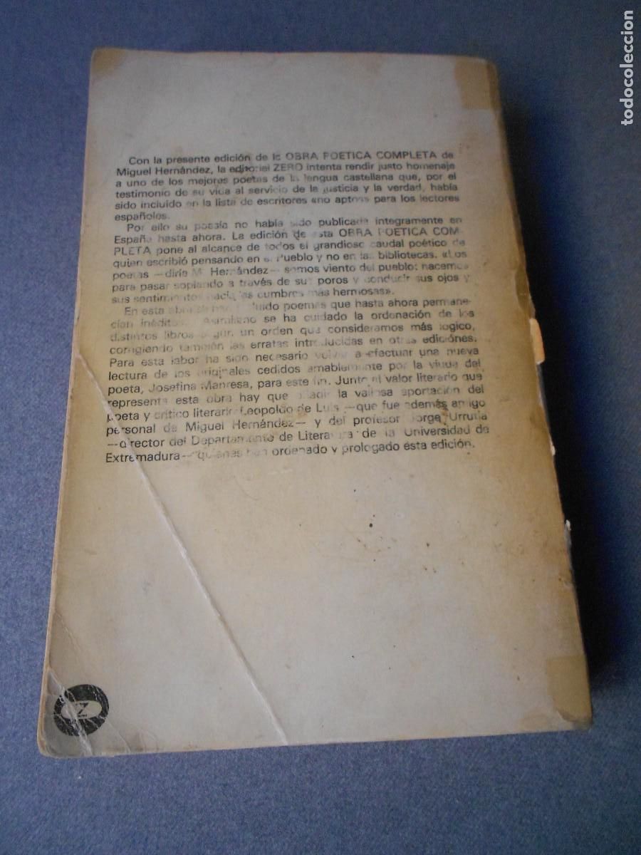 Libros de segunda mano: MIGUEL HERNANDEZ. OBRA POETICA - Foto 4