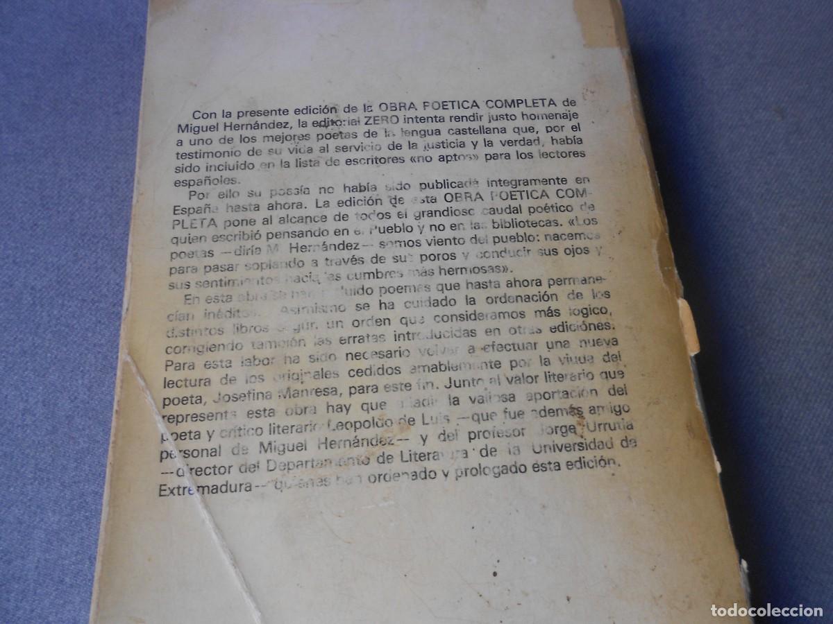 Libros de segunda mano: MIGUEL HERNANDEZ. OBRA POETICA - Foto 5