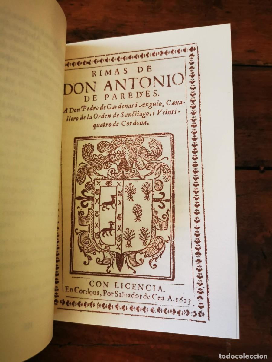 Libros de segunda mano: PAREDES, Antonio de. Rimas - Foto 3