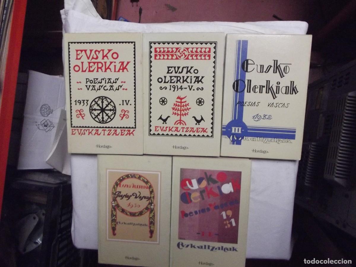Libros de segunda mano: EUSKO OLERKIAK 5 TOMOS