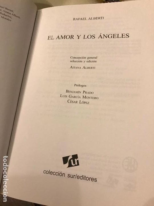 Libros de segunda mano: El amor y los &aacute;ngeles. Rafael Alberti. - Foto 3
